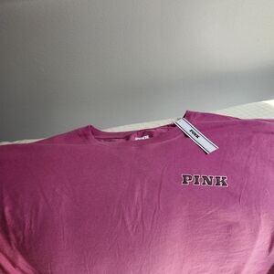 PINK Victoria's Secret Women's Short Sleeve Tee - Purple